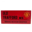 Manchester United FC fém utcanévtábla 40x18cm, RED