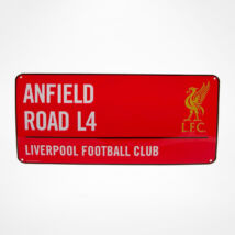 Liverpool FC fém utcanévtábla 40x18cm